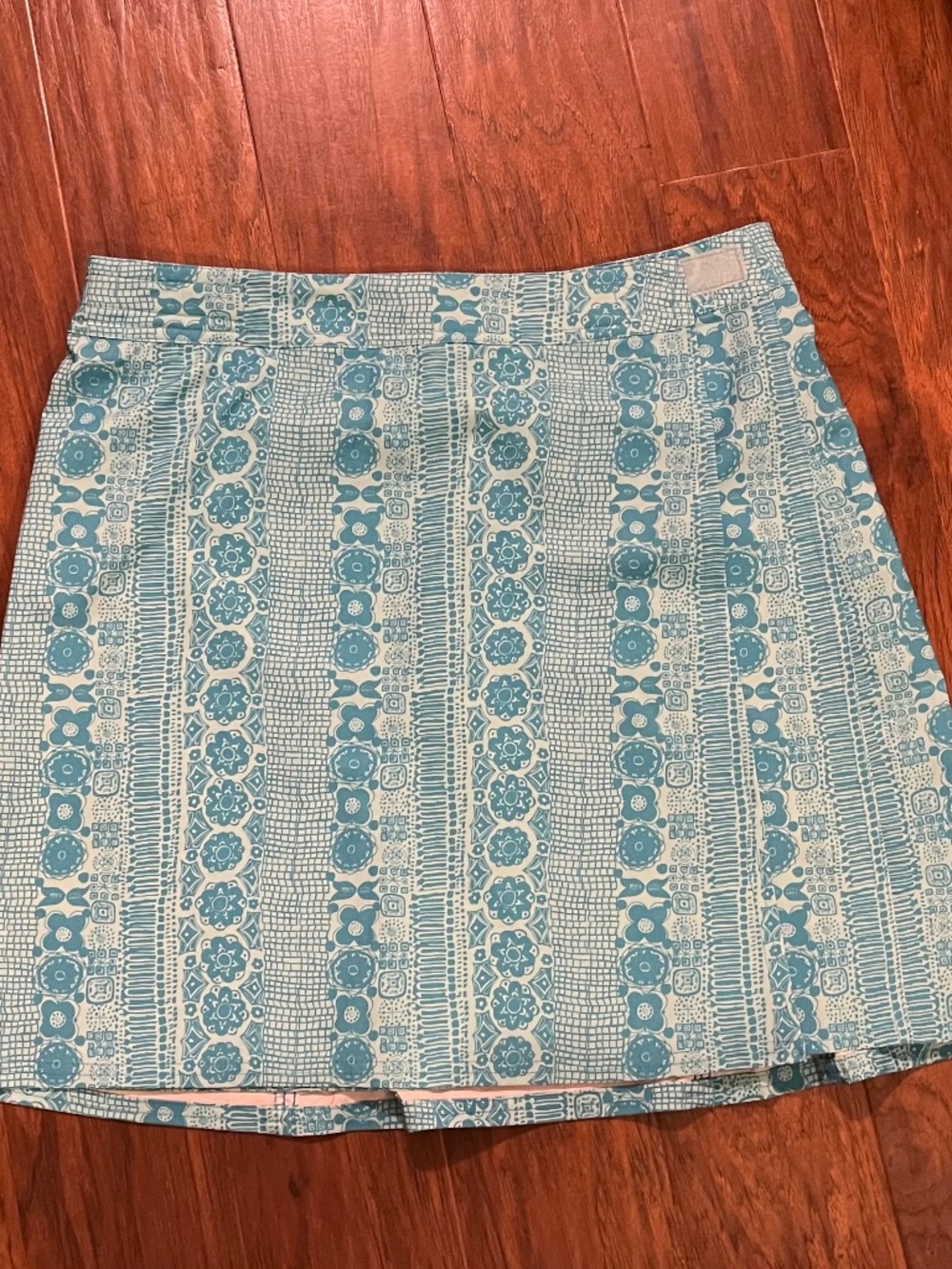 Ripskirt Hawaii Turquoise Blue Floral Pattern Skirt Length 2